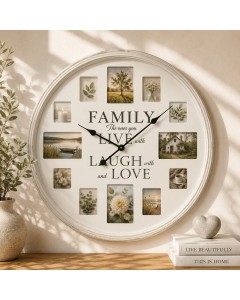 78cm White Family P/F clock