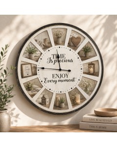 80cm Photo clock Time is precious