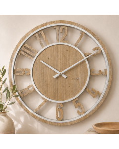 Charlie Washed layered wooden wall clock