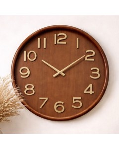 Walnut Glow Wall Clock