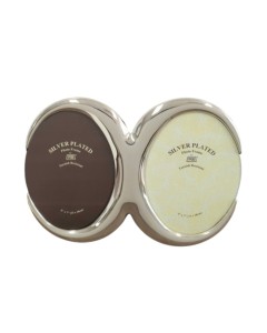 KG4029 - Silver Plated Tarnish Resistant Twin Oval Frame