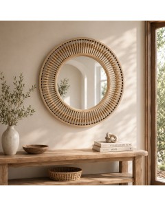 KG4107 - Orbit Cane Round Mirror
