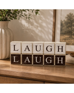 KK1414 - Large wooden LAUGH word blocks
