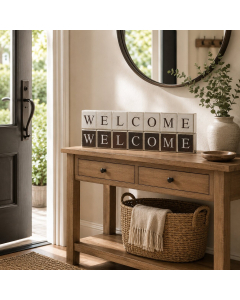 KK1493 - Large wooden WELCOME word blocks