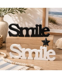 KK1598 - BLK / WH Smile cutout