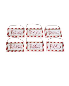 KK1708 - Mini hanging Xmas signs 10cm