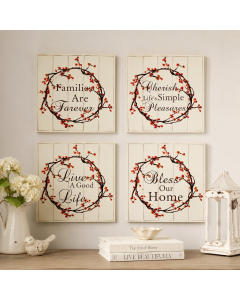 KK1741 - Square Red Berry plaques