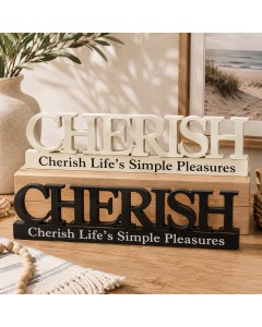 KK1779 - BLK/WH CHERISH cutout on stand