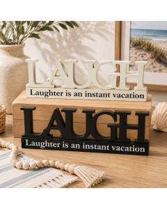 KK1780 - BLK/WH LAUGH cutout on stand