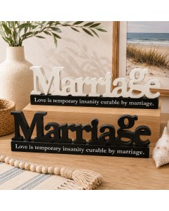 KK1799 - BLK/WH MARRIAGE cutout on stand