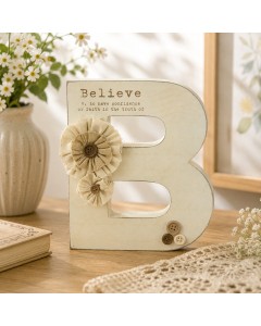 KK2048-Be - Vintage letter B for Believe
