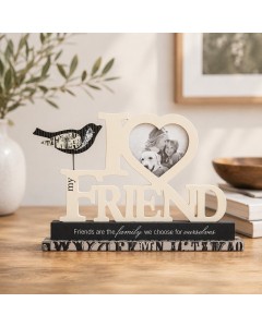 KK2341-Fr - I Love Friend cutout Photo Frame