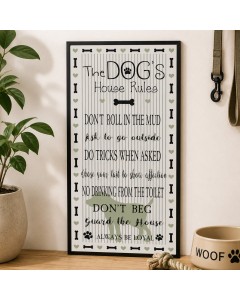 KK2404 - Dog rules wall sign