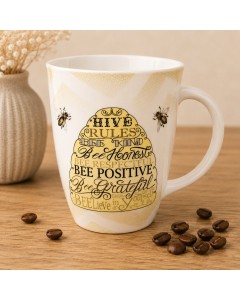 KM2215-BEE - Bee Typography Mug