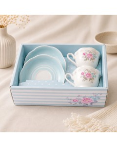 KM2217 - Sweet rose espresso cup & saucer set