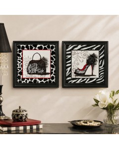 KS1672 - French stiletto/handbag framed pictures