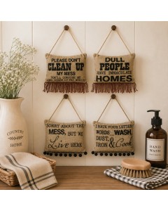 KS2271 - Tassel housework message pillow