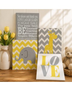 KS5077 - Elephant Wall Decor SET4